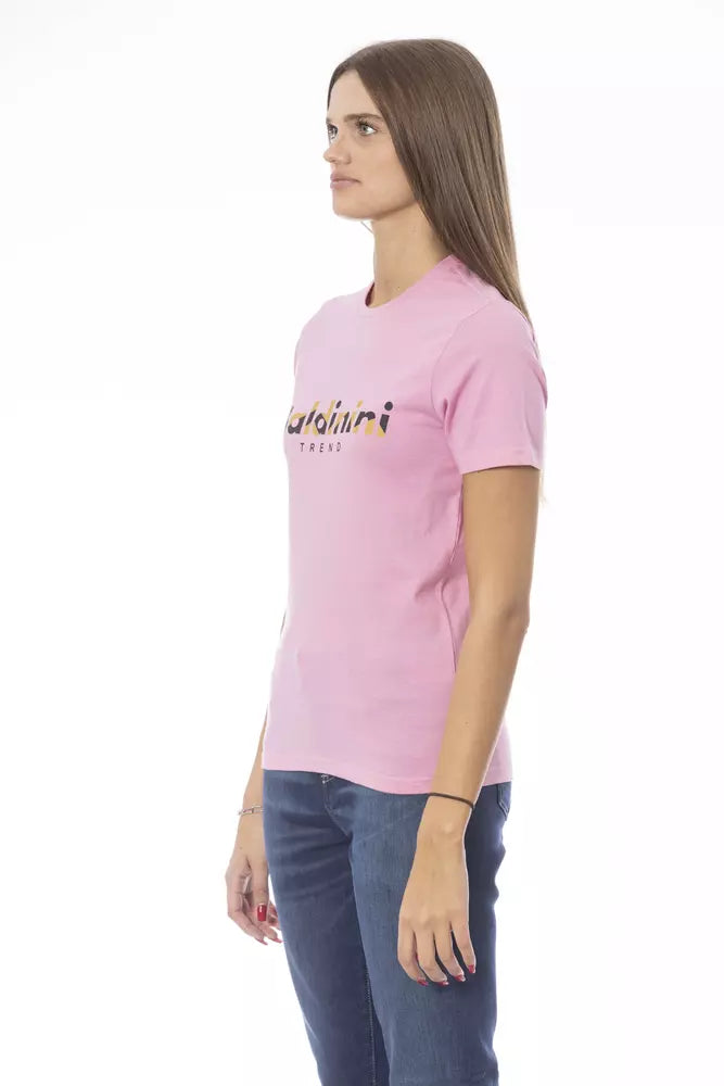 Baldinini Trend Pink Cotton Women T-Shirt