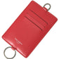 Dolce & Gabbana Elegant Red Leather Lanyard Card Holder