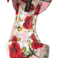 Dolce & Gabbana Floral Ankle Strap Wedge Sandals