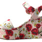 Dolce & Gabbana Floral Ankle Strap Wedge Sandals