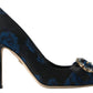 Dolce & Gabbana Elegant Blue Crystal Embellished Pumps