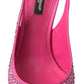 Dolce & Gabbana Elegant Slingback Heels in Pink Silk Blend