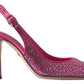 Dolce & Gabbana Elegant Slingback Heels in Pink Silk Blend