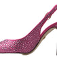 Dolce & Gabbana Elegant Slingback Heels in Pink Silk Blend