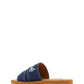 Chloé Sumptuous Cotton Woody Slide Sandals in Denim Blue