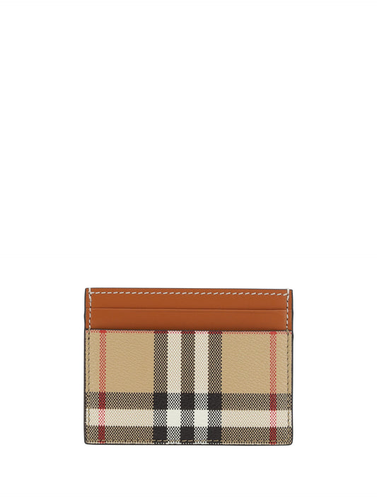 Burberry Chic Multicolor Check Print Card Holder