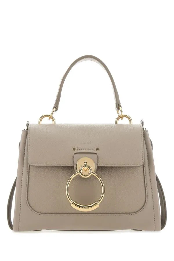 Chloé Elegant Motty Grey Calfskin Tess Handbag