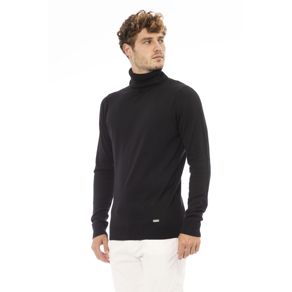 Baldinini Trend Black Modal Men Sweater