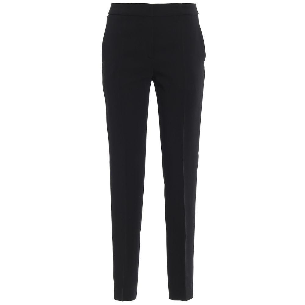 Boutique Moschino Elegant Satin Trousers with Side Zip