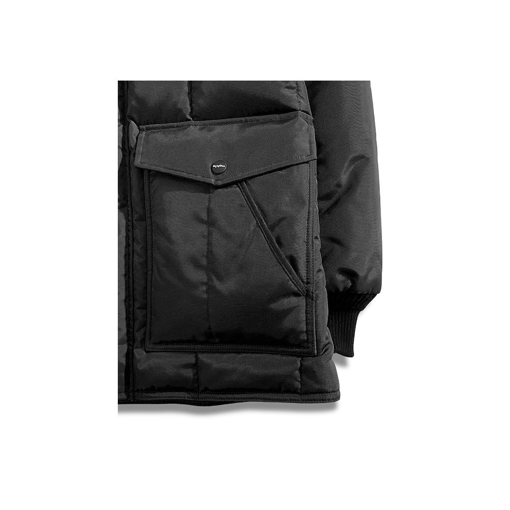 Refrigiwear Sleek Quilted Puffer Jacket with Convertible Hood