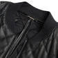 Dolce & Gabbana Elegant Black Leather Bomber Jacket