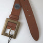 Dolce & Gabbana Elegant Leather Belt with Metal Buckle