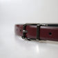 Dolce & Gabbana Elegant Bordeaux Leather Belt with Metal Buckle