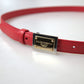 Dolce & Gabbana Elegant Red Leather Designer Belt