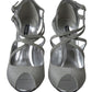 Dolce & Gabbana Elegant Shimmering Silver High-Heeled Sandals