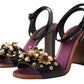 Dolce & Gabbana Elegant Embellished Leather Sandals