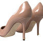 Dolce & Gabbana Elegant Beige Patent Leather Pumps