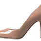 Dolce & Gabbana Elegant Beige Patent Leather Pumps