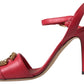 Dolce & Gabbana Red Stiletto Sandal Heels