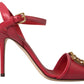 Dolce & Gabbana Red Stiletto Sandal Heels