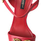 Dolce & Gabbana Red Stiletto Sandal Heels