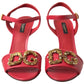 Dolce & Gabbana Red Stiletto Sandal Heels