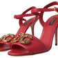 Dolce & Gabbana Red Stiletto Sandal Heels