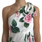 Dolce & Gabbana Elegant One-Shoulder Floral Midi Dress