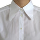 Dolce & Gabbana Elegant White Cotton Collared Top