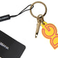 Dolce & Gabbana Chic Yellow Logo-Engraved Keychain