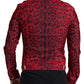 Dolce & Gabbana Vibrant Red Leopard Print Denim Jacket