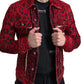 Dolce & Gabbana Vibrant Red Leopard Print Denim Jacket