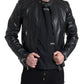 Dolce & Gabbana Sleek Black Leather Biker Jacket