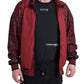Dolce & Gabbana Red Leopard Polyester Bomber Full Zip  Jacket