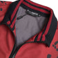 Dolce & Gabbana Red Leopard Polyester Bomber Full Zip  Jacket