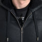 Dolce & Gabbana Elegant Black Leather Full Zip Hoodie