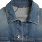 Dolce & Gabbana Blue Washed Cotton Stretch Denim Men Jacket