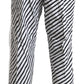 Dolce & Gabbana Elegant Black & White Striped Cotton Pants