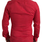 Dolce & Gabbana Red Slim Fit Cotton Stretch Shirt