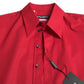 Dolce & Gabbana Red Slim Fit Cotton Stretch Shirt