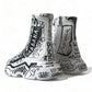 Dolce & Gabbana Daymaster Graffiti Print Mid Top Sneakers