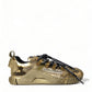 Dolce & Gabbana Gleaming Gold-Toned Luxury Sneakers