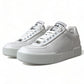 Dolce & Gabbana Elegant White Miami Lace-Up Sneakers