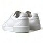 Dolce & Gabbana Elegant White Miami Lace-Up Sneakers