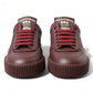 Dolce & Gabbana Elegant Bordeaux Leather Sneakers