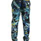 Dolce & Gabbana Multicolor Silk Joggers with Enchanting Print