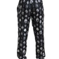 Dolce & Gabbana Elegant Silk Joggers with Religious Print