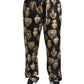 Dolce & Gabbana Elegant Silk Joggers with Heart Print