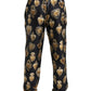 Dolce & Gabbana Elegant Silk Joggers with Heart Print