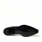 Dolce & Gabbana Elegant Black Leather Formal Flats